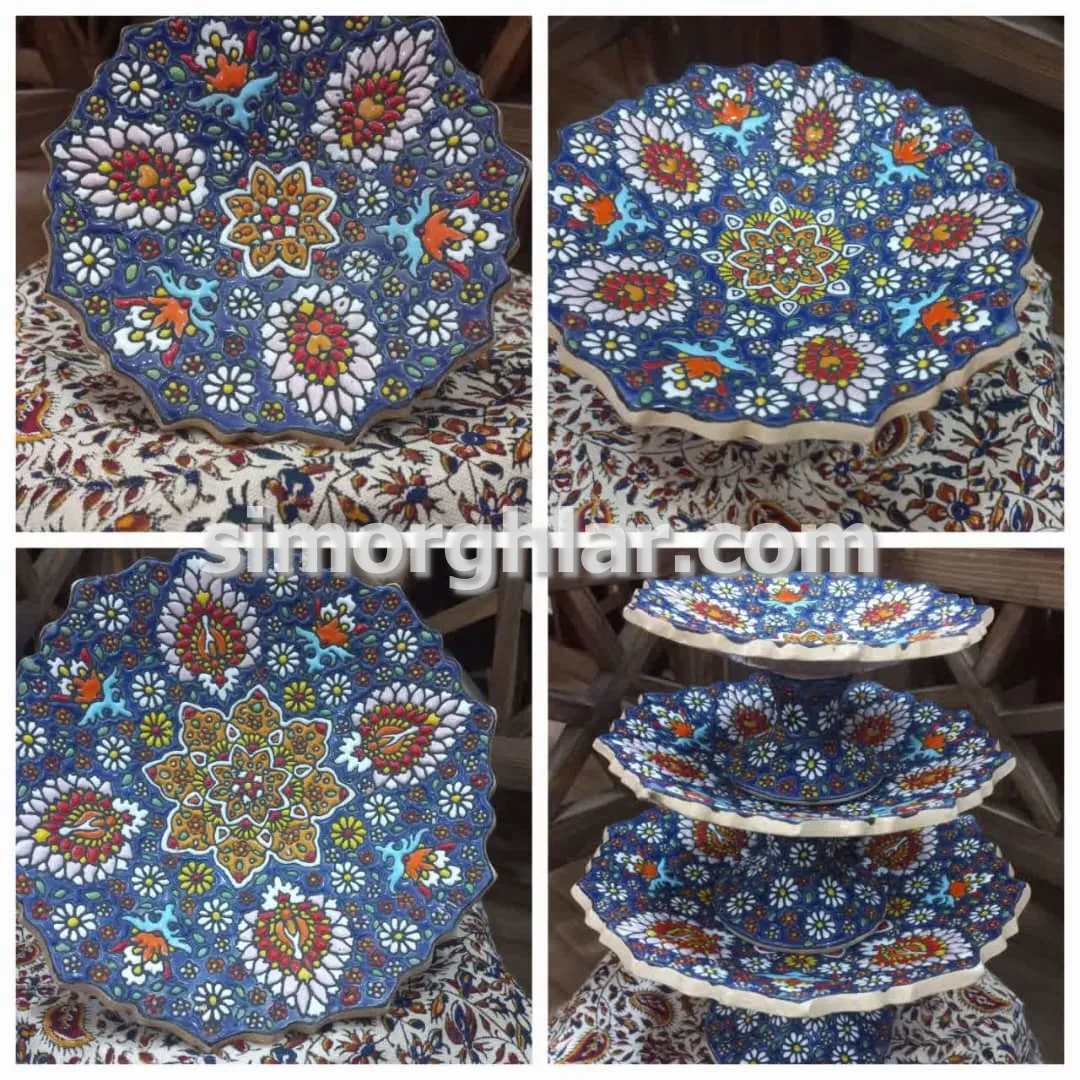 فروش شیرینی خوری میناکاری در سه سایز فروش شیرینی خوری میناکاری در سه سایز