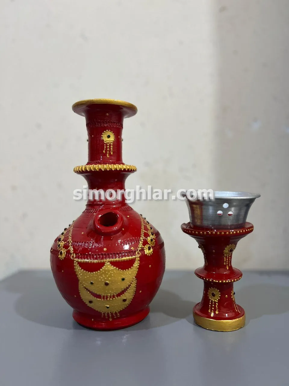 قلیان سفالی رنگی با طرح های سنتی (2) فروش قلیان سفالی رنگی با طرح های سنتی