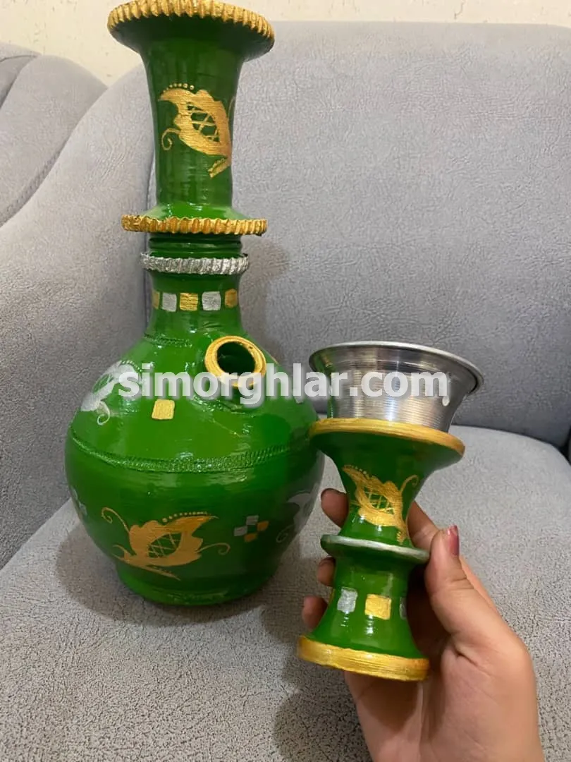 قلیان سفالی رنگی با طرح های سنتی (3) فروش قلیان سفالی رنگی با طرح های سنتی